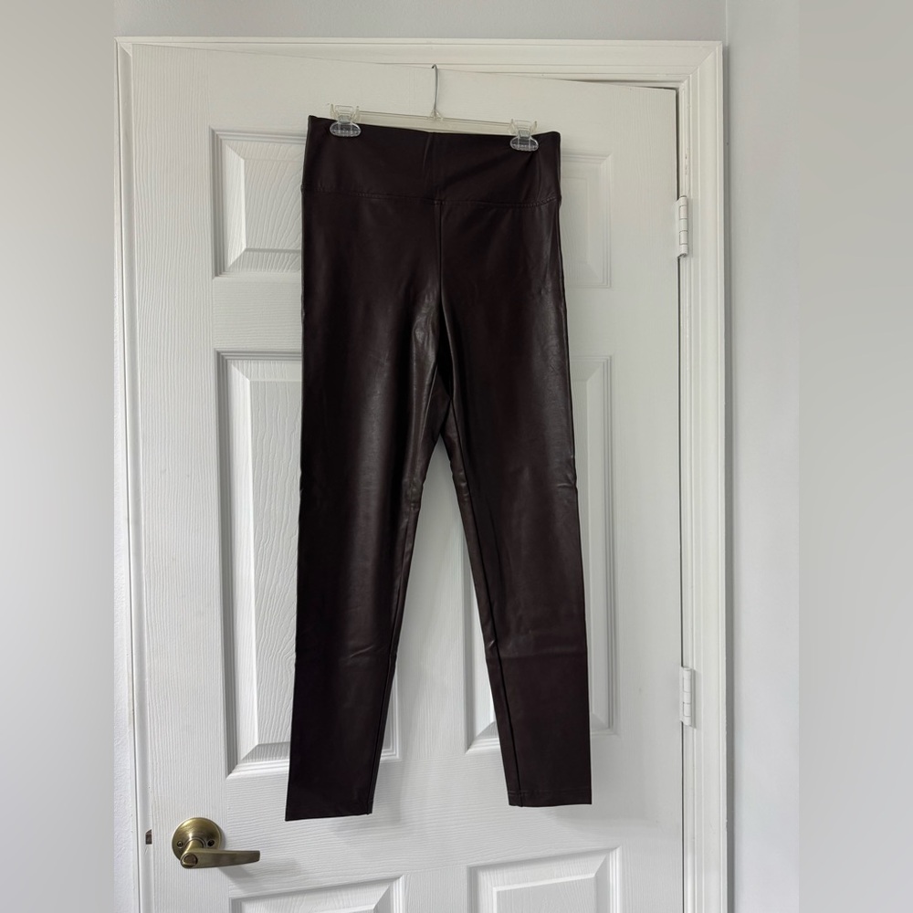 Boston Proper Brown Faux Leather Pants!